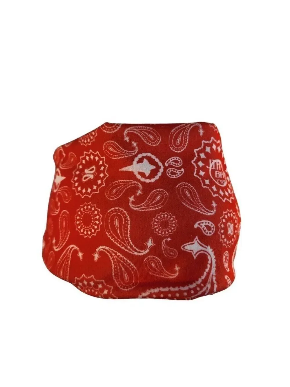 Red Paisley Print Bandana Headband/Neck Gaiter Multifunctional Unisex Accessory